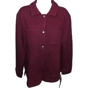 NWT Muk Luks Quilted Snap Button Down Long Sleeve Shacket